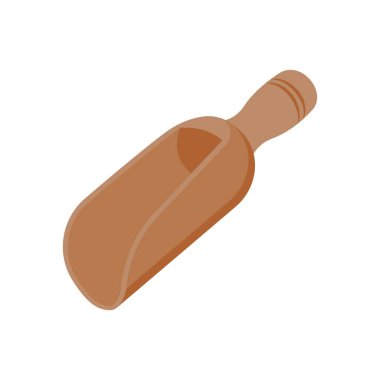 Vektör olarak tahta kepçe simgesi. Logotype