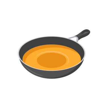 Vektör olarak yağ ikonu pişiriliyor. Logotype