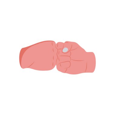 Vektör olarak Yumruk Bump simgesi. Logotype