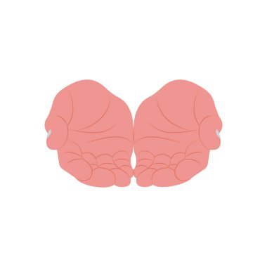 Vektör olarak yalvarma simgesi. Logotype