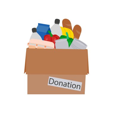 Vektör olarak market bağış simgesi. Logotype