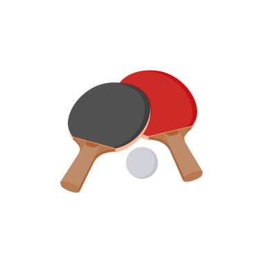 Vektör olarak Masa Tenisi Raket simgesi. Logotype