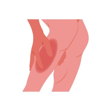 Huzursuz bacak sendromu ikonu. Logotype