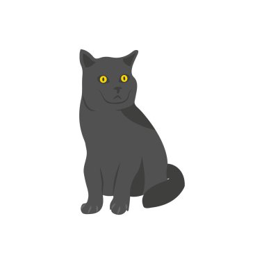 Kara Kedi ikonu. Logotype
