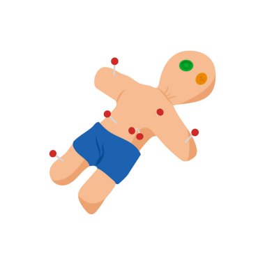 Vektör olarak Voodoo Bebek simgesi. Logotype