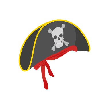 Vektör olarak Korsan Şapka simgesi. Logotype