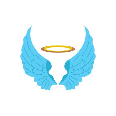 Angels Wings ve Halo ikonu vektör içinde. Logotype