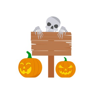 Vektör olarak Cadılar Bayramı İşareti Simgesi. Logotype