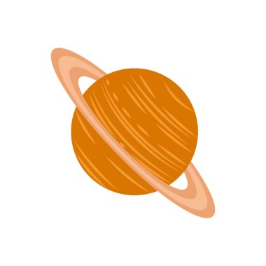 Satürn simgesi vektörde. Logotype