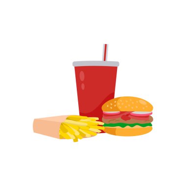 Vektör olarak Fast Food simgesi. Logotype