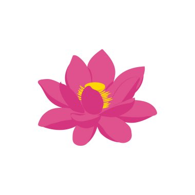 Nilüfer çiçeği simgesi vektörde. Logotype