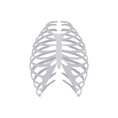 Kaburga simgesi vektörde. Logotype