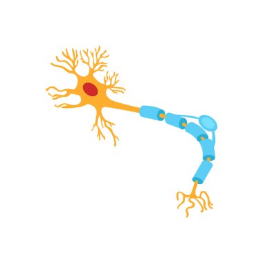 Nöron simgesi vektörde. Logotype