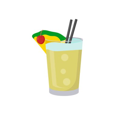 Vektör olarak Mai Tai simgesi. Logotype