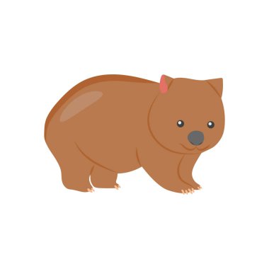 Wombat simgesi vektörde. Logotype