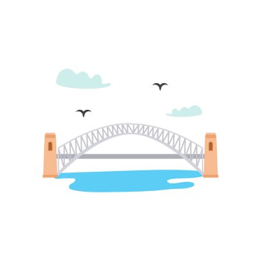 Liman Köprüsü simgesi vektörde. Logotype