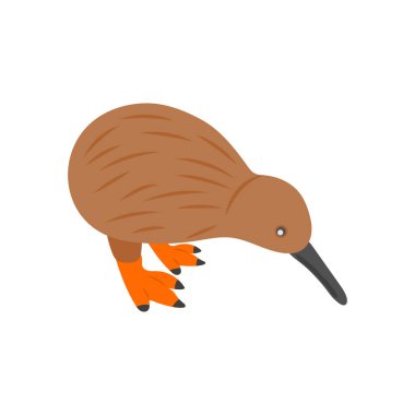 Vektör olarak Kiwi Bird simgesi. Logotype