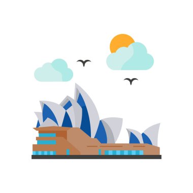 Vektör olarak Opera Binası simgesi. Logotype