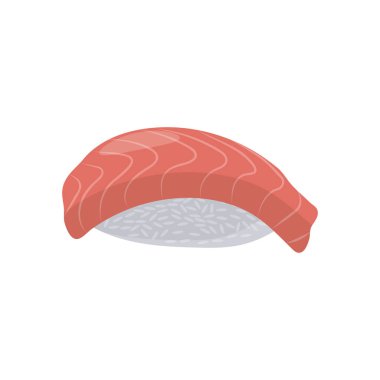 Vektör olarak somon Nigiri simgesi. Logotype