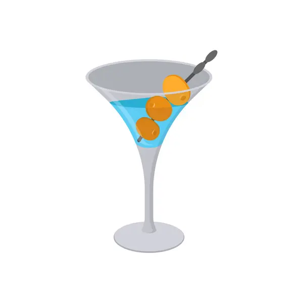 Vektör olarak zeytinli martini ikonu. Logotype