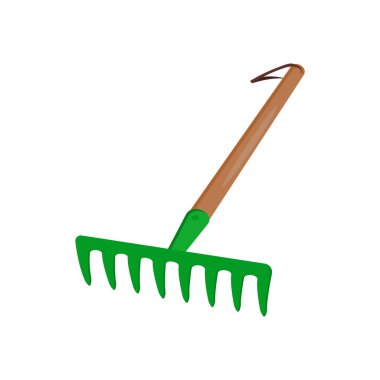 Vektör olarak tırmık simgesi. Logotype