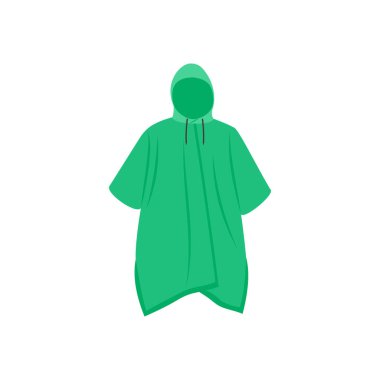 Vektör olarak Poncho Coat simgesi. Logotype
