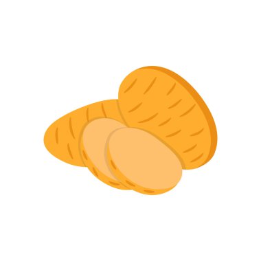 Vektör olarak patates ikonu. Logotype