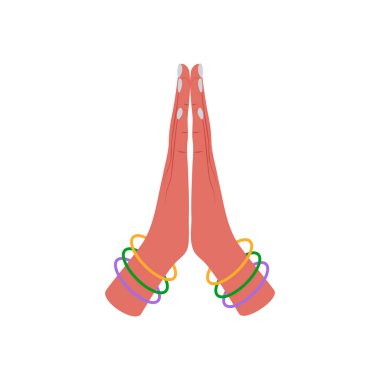 Vektör olarak Namaste simgesi. Logotype