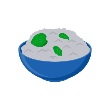 Pirinç ikonu vektörde. Logotype