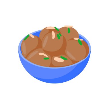 Vektör olarak Gulab Jamun simgesi. Logotype