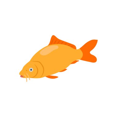 Cyprinus Carpio simgesi vektörde. Logotype