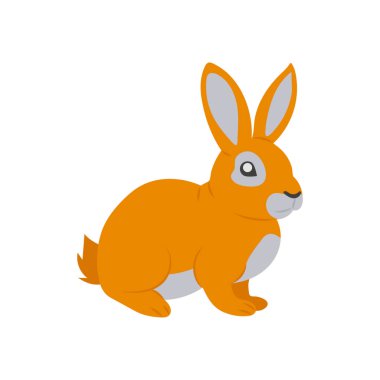 Vektör olarak Tavşan Zodiac simgesi. Logotype