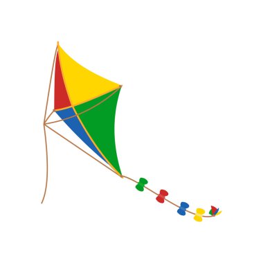 Kite simgesi vektörde. Logotype