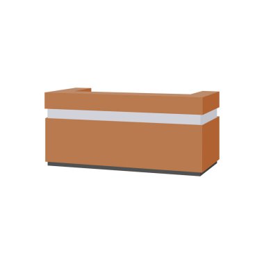 Resepsiyon Masası simgesi vektörde. Logotype