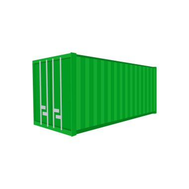 Vektör olarak kargo konteynırı simgesi. Logotype