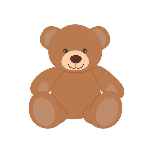 Osito Peluche Icono Vector Logotipo — Vector de stock