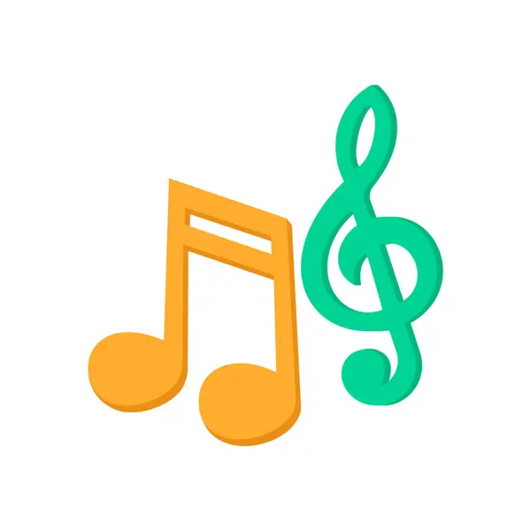 Müzik Notaları simgesi vektörde. Logotype