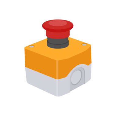 Vektör olarak acil durum düğmesi simgesi. Logotype