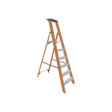 Güvenlik Merdiveni simgesi vektörde. Logotype