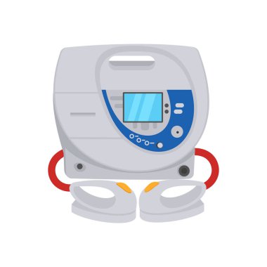 Defibrilatör simgesi vektörde. Logotype