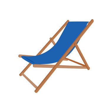 Güverte Sandalyesi simgesi vektörde. Logotype