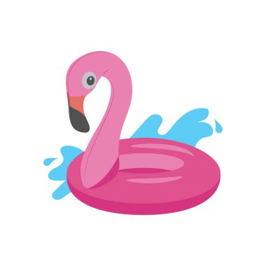 Plaj flamingo ikonu vektör. Logotype