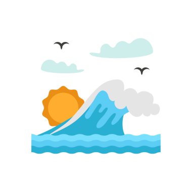 Vektör olarak okyanus simgesi. Logotype