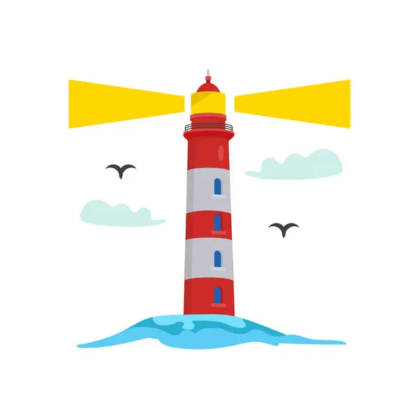 Vektör olarak deniz feneri simgesi. Logotype