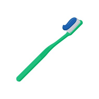 Diş fırçası simgesi vektörde. Logotype