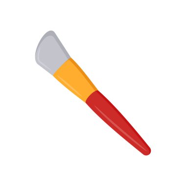 Vektör olarak açılı yüz fırçası simgesi. Logotype