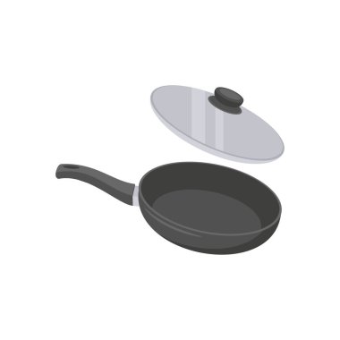 Vektör olarak Fry Pan simgesi. Logotype