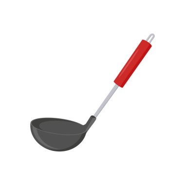 Çorba kepçesi simgesi vektörde. Logotype