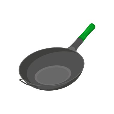 Iron Wok simgesi vektörde. Logotype