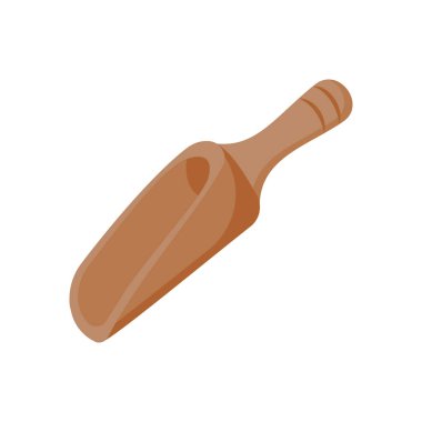 Vektör olarak tahta kepçe simgesi. Logotype